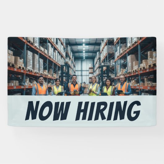 Lager JETZT HIRING Banner Customizable Logistics (Horizontal)