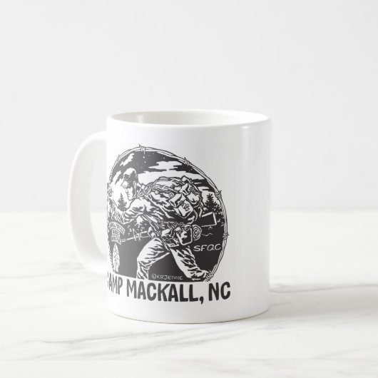 "Lager Mackall" - dreifache Überdachung Kaffeetasse (Vorderseite Links)