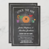 Lagerbestand Die Bar Chalk Party Verlobung Einladu Einladung (Vorne/Hinten)