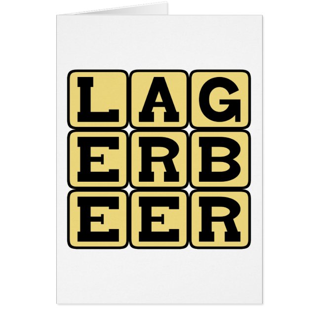 Lagerbier, Art des Ale (Vorne)