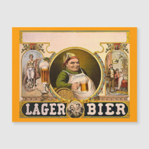 Lagerbier Der gesunde Trank! Vintage-Anzeige Magnetkarte