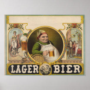 Lagerbier Lustiges Vintage-Poster Kunst Poster