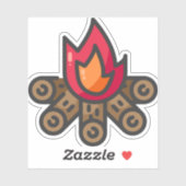 Lagerfeuer Aufkleber (Blatt)
