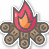 Lagerfeuer Aufkleber (Vorderseite)