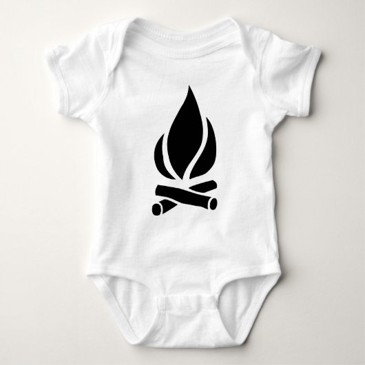 Lagerfeuer Baby Strampler (Vorderseite)