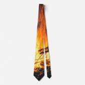 Lagerfeuer brennt Funken Krawatte (Vorderseite)