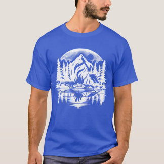 Lagerfeuer-Camping-Erfahrung am Byhe Lake mit Freu T-Shirt