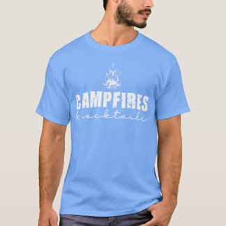 Lagerfeuer Cocktails Lustiges Camping Leben Abente T-Shirt