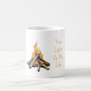 Lagerfeuer, du erhellst mein Leben Kaffeetasse
