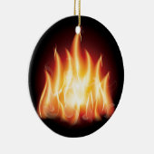 Lagerfeuer-Flammen-Feuer Keramik Ornament (Rechts)