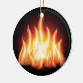 Lagerfeuer-Flammen-Feuer Keramik Ornament (Links)