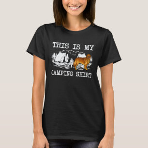 Lagerfeuer Golden Retriever Hund Das Ist Mein Camp T-Shirt