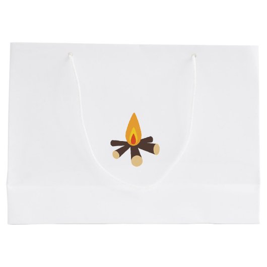 Lagerfeuer Große Geschenktüte (Rückseite)
