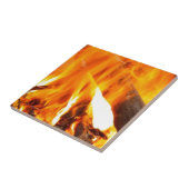Lagerfeuer heiß mit Holz Fliese (Seite)