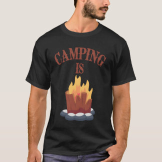 Lagerfeuer im Camp-Junge T-Shirt
