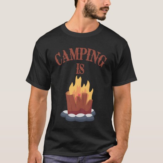 Lagerfeuer im Camp-Junge T-Shirt (Vorderseite)