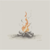 Lagerfeuer-inspirierte Malbilder Aufkleber (Vorderseite)