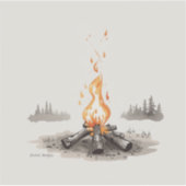 Lagerfeuer-inspirierte Malbilder Aufkleber (Vorderseite)