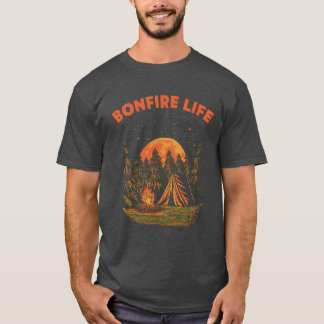 Lagerfeuer Leben Camping Wildtier Camper Outr Natu T-Shirt