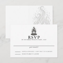 Lagerfeuer-Liebeshochzeit RSVP Karte