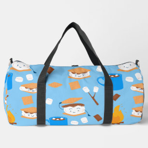 Lagerfeuer Marshmallow Schokolade S'mores blau Duffle Bag