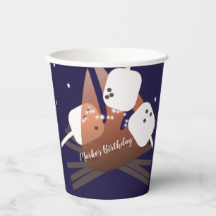 Lagerfeuer Marshmallows Sterne Camping Outdoor Pappbecher
