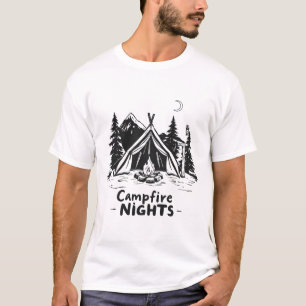 Lagerfeuer Nächte Camping Liebhaber T-Shirt