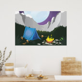 Lagerfeuer Poster (Küche)