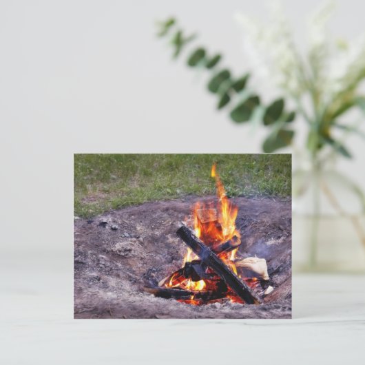 Lagerfeuer Postkarte (Stehend Vorderseite)