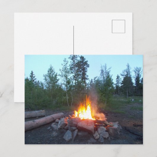 Lagerfeuer Postkarte (Vorne/Hinten)