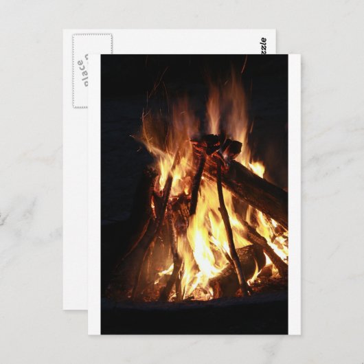 Lagerfeuer Postkarte (Vorne/Hinten)