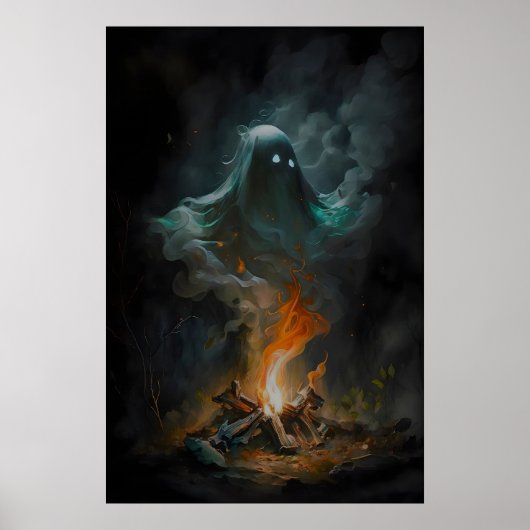 Lagerfeuer Rauch Geist, Vintage Poster, Kunstposte Poster (Vorne)