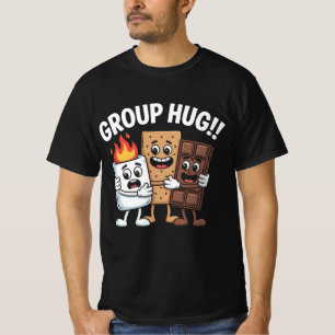 Lagerfeuer S'mores Stimmung Lustiger Gruppenkusche T-Shirt