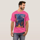 Lagerfeuer und Berge T-Shirt (Vorne ganz)