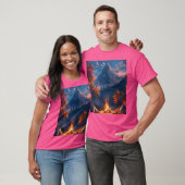 Lagerfeuer und Berge T-Shirt (Unisex)