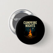 Lagerfeuernächte Camping Wald Berge  Button (Vorne & Hinten)