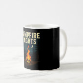 Lagerfeuernächte Camping Wald Berge Kaffeetasse (VorderseiteRechts)