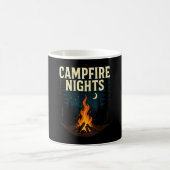 Lagerfeuernächte Camping Wald Berge Kaffeetasse (Mittel)