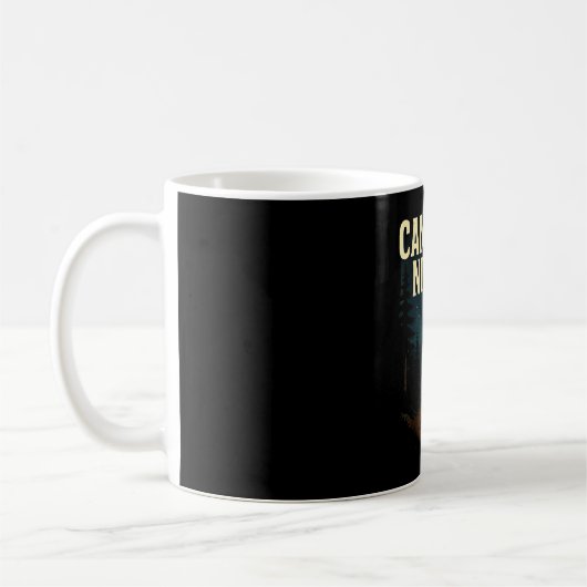 Lagerfeuernächte Camping Wald Berge Kaffeetasse (Links)