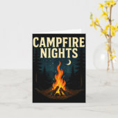 Lagerfeuernächte Camping Wald Berge Karte (Gelbe Blume)