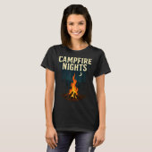 Lagerfeuernächte Camping Wald Berge T-Shirt (Vorne ganz)