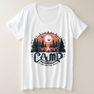 Lagerfeuernächte inmitten von Kiefernwäldern Große Größe T-Shirt