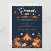 Lagerfeuerparty mit S’mores Einladung (Vorderseite)