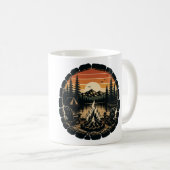 Lagerfeuerring Vintage Kaffeetasse (VorderseiteRechts)