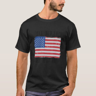 Lagerhaus-Amerikanische-Flagge-Gabelstaplerfahrer- T-Shirt