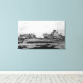 Lagerhäuser an der Wasserfront in Astoria, oder Fo Leinwanddruck (Insitu (Holzboden))