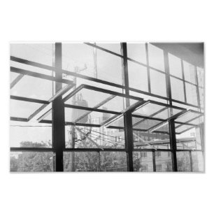 Lagerhausfenster, Schwarz und Weiß (Druck) Fotodruck