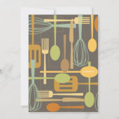 Lagern Sie das Brautparty "Kitchen Retro Style" Einladung (Rückseite)