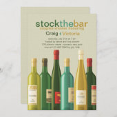 Lagern Sie die Bar-Duscheinladung Einladung (Vorne/Hinten)