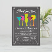 Lagern Sie die Bar Paare Dusche Einladung (Stehend Vorderseite)
